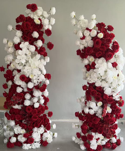 L-HOA073 Wholesale Artificial Horn <b>Flower</b> Arch for Wedding <b>Flowers</b> Arch Horn Shaped Wedding Arch <b>Flowers</b> with Stand for Wedding - Product Image 2
