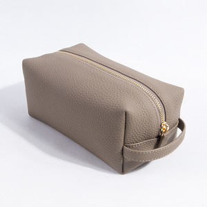 Portable <b>Makeup</b> Brush Bag PU Leather Water Resistant Soft Cosmetic Storage Pouch Open Travel Organizer Custom Logo Color <b>Case</b> - Product Image 1
