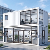 Maison préfabriquée moderne de 20 pieds, conteneur détachable et extensible, maison ignifuge A1, villa modulaire de luxe pour usage résidentiel et bureautique