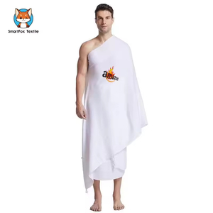 Sợi Nhỏ <span class=keywords><strong>Ihram</strong></span> Khăn Cho <span class=keywords><strong>Hajj</strong></span> umrah Nhanh Chóng Khô Tùy Chỉnh Màu Sắc Tinh Khiết Polyester Thân Thiện Với Môi Kháng Khuẩn Nén Cho Hồi Giáo - Product Image 3