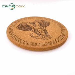 Sous-plats ronds <span class=keywords><strong>en</strong></span> <span class=keywords><strong>liège</strong></span> multifonctionnels résistants à la chaleur pour plats chauds, assiettes et comptoirs de cuisine - Product Image 5