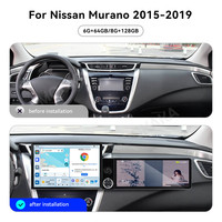 Écran radio MOOKAKA 13,1+12,3 pouces pour Nissan Murano 2015-2019, Android 15, navigation GPS, stéréo, CarPlay sans fil, Plug & Play