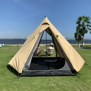 Outdoor Ultralight Pyramid Tent 4 Person Camping Complete Teepee other Tent for Adults