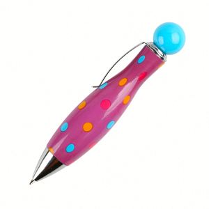 Novelty <b>Bowling</b> Pin Shape Ballpoint Pen Colorful Polka Dot Cute Ball Pen with Metal Clip for Kids Students Party Gifts - Product Image 6