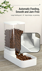 เครื่องจ่ายน้ำอัตโนมัติแบบพกพาสำหรับแมวและสุนัข ไม่ต้องใช้ไฟฟ้า พร้อมชามพลาสติกสำหรับสัตว์ขนาดเล็ก - Product Image 5