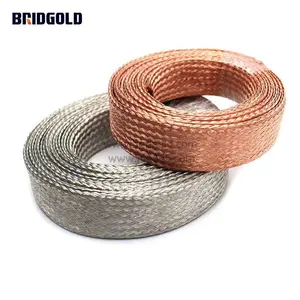 AWG36 Braid Ground Strap Grounding 25mm2 Tinned Copper Flat Braid Made In BRIDGOLD