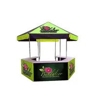 Gazebo de cúpula hexagonal portátil impermeable con mesas tienda de publicidad de Feria Comercial plegable al aire libre