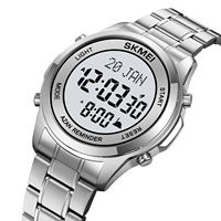 Horloge Azan SKMEI 2097, Montre Digitale de Prière Musulmane Adhan Alfajr Qibla pour Hommes, Montre-Bracelet Religieuse