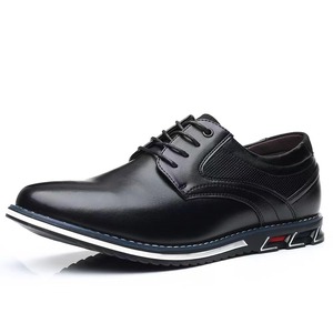 Chaussures en cuir PU pour hommes, plates, à lacets, confortables, décontractées, style britannique, chaussures de ville pour hommes, Zapatos De Cuero Para Hombre - Product Image 6