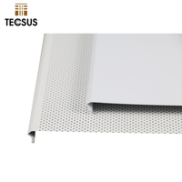 Plafonds en aluminium de haute qualité, en forme de C, en métal, dalles de plafond en aluminium, plafonds linéaires en bois, baffles en aluminium