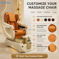 Fauteuil de pédicure électrique de luxe avec bassin de spa pour les pieds pour salon de manucure