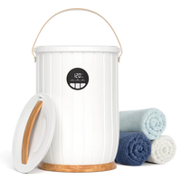 Seau chauffe-serviettes grande capacité 20L avec arrêt automatique et verrou de sécurité – Chauffe-serviettes chauds pour spa, salle de bain, maison et salon
