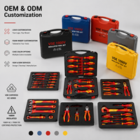 Juego de Herramientas Aisladas VED 1000V OEM de Fábrica, Estuche Rígido, Kit de Herramientas para Electricista, Llaves Ajustables de Acero al Cromo Vanadio