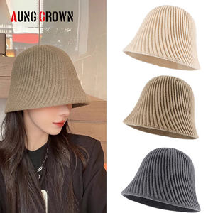 หมวกทรงถังถักนิตติ้งหมวกทรงถังหมวกทรงกะโหลกแบบไม่มีกระดุมติดโลโก้ออกแบบได้ตามต้องการแฟชั่นใหม่2025 - Product Image 2