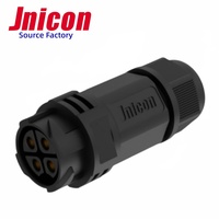 Connecteur d'aviation Jnicon M25 IP67 étanche 4 broches 50A pour panneau PCB de batterie de vélo électrique à énergie solaire