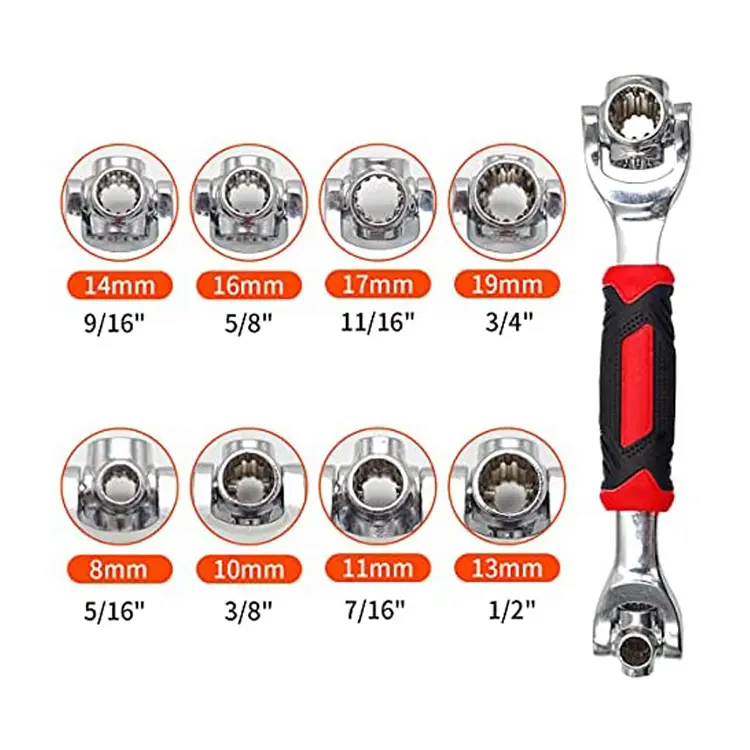 48 in 1 With Spline Bolts Universal Torx Wrench 360 Degree Rotating Head Multi-function Universal Tiger Socket Wrench