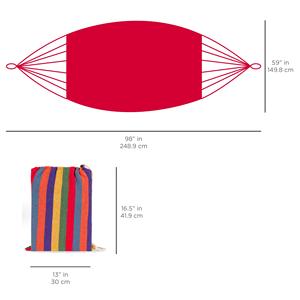 Hamaca portátil de algodón para jardín con precio al por mayor, hamaca de tela cómoda, soporta hasta 660 libras, ideal para acampar, al aire libre - Product Image 6