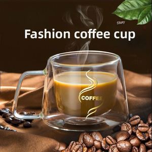 Nouvelle Tasse en Verre à Double Paroi Isolée Thermiquement, Style Élégant, Recommandée pour l'Export, pour Café, Lait et Usage Domestique - Product Image 2