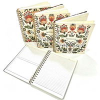 Carnet à spirale personnalisé avec impression florale, journal avec couverture personnalisée, logo OEM ODM imprimé, carnet personnalisé pour enfants, adultes, bébés, entreprise
