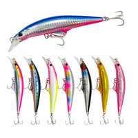 Leurre de pêche en métal Minnow 120 mm 45 g avec yeux 3D, appât de fond pour la pêche au bar et au brochet en eau salée
