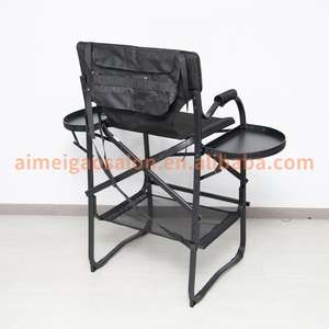 كرسي مكياج قابل للطي من سبائك الألومنيوم عالية القدم كرسي مدير رفع كرسي مزدوج مسند رأس تجاري للأثاث - Product Image 4