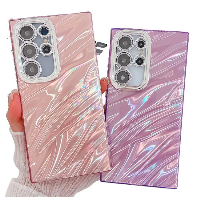 Luxury IMD Water Ripple Pattern TPU+PC Shockproof Mobile Phone Cases for samsung S26 S25 S24 S23 S22 iphone 17 16 15 Pro Max