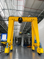 Pont roulant monopoutre 1-20t sur pneus avec palan électrique à double vitesse pour usine et entrepôt