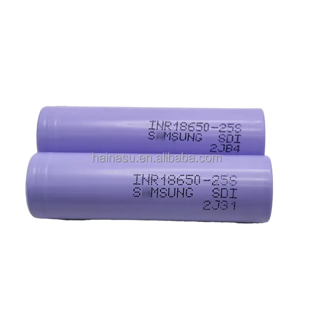 Sam Inr18650-25s kualitas tinggi 3.7v 2500mah 25a baterai Lithium Ion isi ulang untuk alat listrik