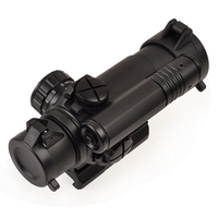 AIM-O AO3047 - Télescope tactique à grossissement 1x avec objectif de 32 mm, point rouge/vert et viseur laser, lunette en alliage d'aluminium