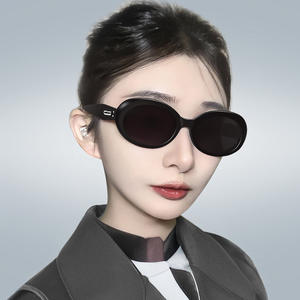 Lunettes de soleil rondes Gm, verres noirs en polycarbonate, UV400 polarisées, unisexe, type 3, protection solaire, look haut de gamme, style Instagram - Product Image 2