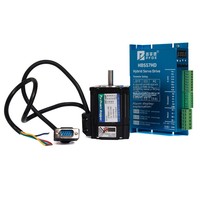 Kit Motor Stepper Loop Tertutup Layar Digital NEMA 23 57mm 1.2Nm 2.2Nm 3Nm HBS57HD Driver Servo Hibrida Kecepatan Tinggi untuk Router CNC