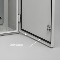 Boîtier d'instrumentation mural IP65 en acier, armoire de commande 200x250x120mm, boîte métallique thermolaquée pour compteurs et IHM
