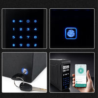 Caja Fuerte para Pistola con 3 Métodos de Desbloqueo: Biométrico, Código y Llave, Acceso Rápido, Antirrobo, Pantalla LCD Vertical, Acero, para el Hogar, Mesita de Noche, Directo de Fábrica