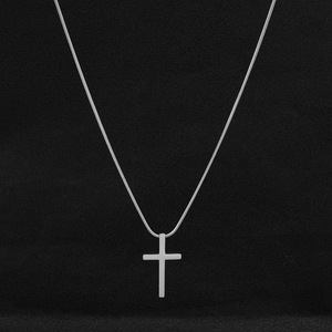 Collar con Colgante de Cruz de Acero de Titanio de Diseño Exclusivo, Chapado en Oro y Plata, Collares Unisex, Joyería al por Mayor - Product Image 4