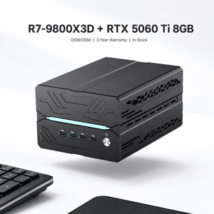 มินิพีซีเวิร์กสเตชัน AMD <span class=keywords><strong>Ryzen</strong></span> AI R7 9800X3D RTX 5060 Ti แรม 16GB พร้อมไดรฟ์ M.2 SSD คู่ และไดรฟ์ SATA 2.5 นิ้ว มินิพีซีเกมมิ่ง RTX มินิคอมพิวเตอร์ - Product Image 1