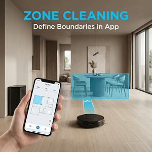 หุ่นยนต์ดูดฝุ่นรุ่นใหม่ปี 2026 3 in 1 กวาด ถู ดูดฝุ่น ทำความสะอาดแบบเปียกและแห้ง หุ่นยนต์ดูดฝุ่นอัจฉริยะ - Product Image 5
