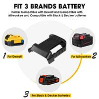 Boîtier de support de stockage de batterie de support de fente de ceinture pour dispositifs de fixation 18V Milwaukee DeWalt Makitas/Bosch