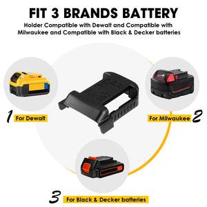 Soporte de Almacenamiento para Baterías con Ranura para Cinturón, para Dispositivos de Fijación <span class=keywords><strong>Milwaukee</strong></span> <span class=keywords><strong>DeWalt</strong></span> Makitas/<span class=keywords><strong>Bosch</strong></span> de 18 V - Product Image 5