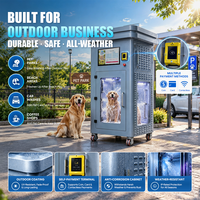Station de lavage automatique intelligente pour chiens Drezen avec écran tactile, système de toilettage pour animaux de compagnie en libre-service avec paiement par code QR pour usage commercial