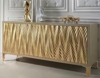 Buffet de style moderne en bois doré, style villa italienne, luxe léger, haut de gamme, pour restaurant
