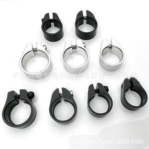 Seatpost <b>Clamp</b> 27.2 31.8 34.9mm Aluminum Mountain Bike Lockout <b>Clamp</b> Black Silver Gray Universal - Product Image 4