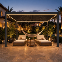 Pergola en aluminium thermolaqué de luxe fournie par l'usine - résistante au vent et durable pour les restaurants et jardins en plein air