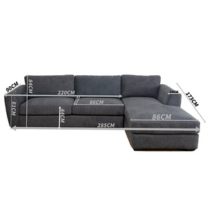 Nuevo producto Diseño popular Sofá de Madera Suave en forma de L para sala de estar - Product Image 4