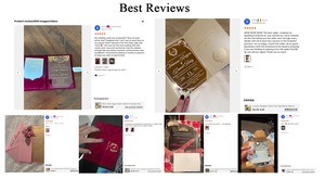 Pochette personnalisée en velours rouge bordeaux avec logo doré pour cartes cadeaux VIP, bons d'achat, cartes de visite, et certificats de cadeaux pour boutiques, salons de photographie et salons de beauté - Product Image 6