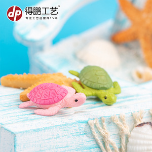 ของตกแต่งเต่าขนาดเล็ก Dp สีสันสดใส ทำจากพีวีซี รูปสัตว์จำลอง สำหรับตกแต่งภูมิทัศน์ทางทะเล - Product Image 4