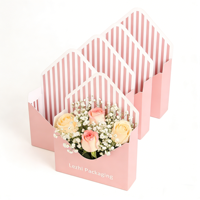 Décorations personnalisées pour mariage et anniversaire, fleurs pliées faites à la main, enveloppes pour bouquets, boîtes cadeaux imperméables