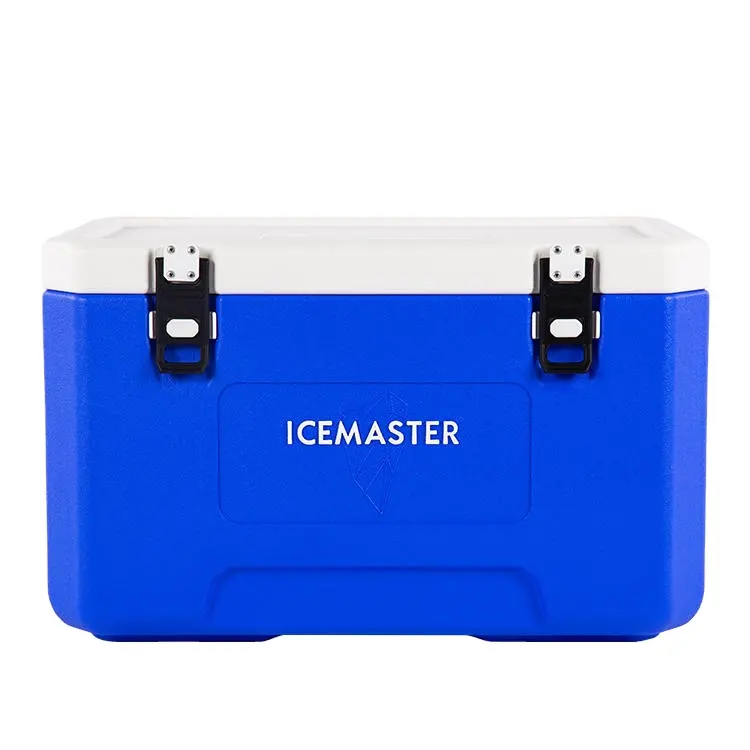 Wholesales Good Price Leak Proof PP Inner with plastic Handle Huge capacity Blue 85L Food Delivery Cooler Box for juices