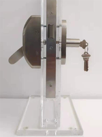 Barre anti-panique coupe-feu avec clé, construction en acier inoxydable robuste pour portes en bois et en métal