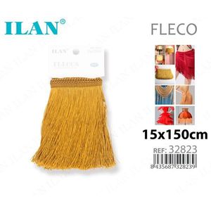 Frangia con nappe Flecoc 15x150cm oro per decorazione abbigliamento - Product Image 1