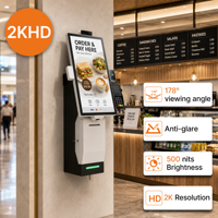 Kiosco de Señalización Digital Personalizado para Montaje en Pared, Pantalla Táctil de 15.6 Pulgadas, Máquina de Autoregistro para Tiendas Minoristas, CE